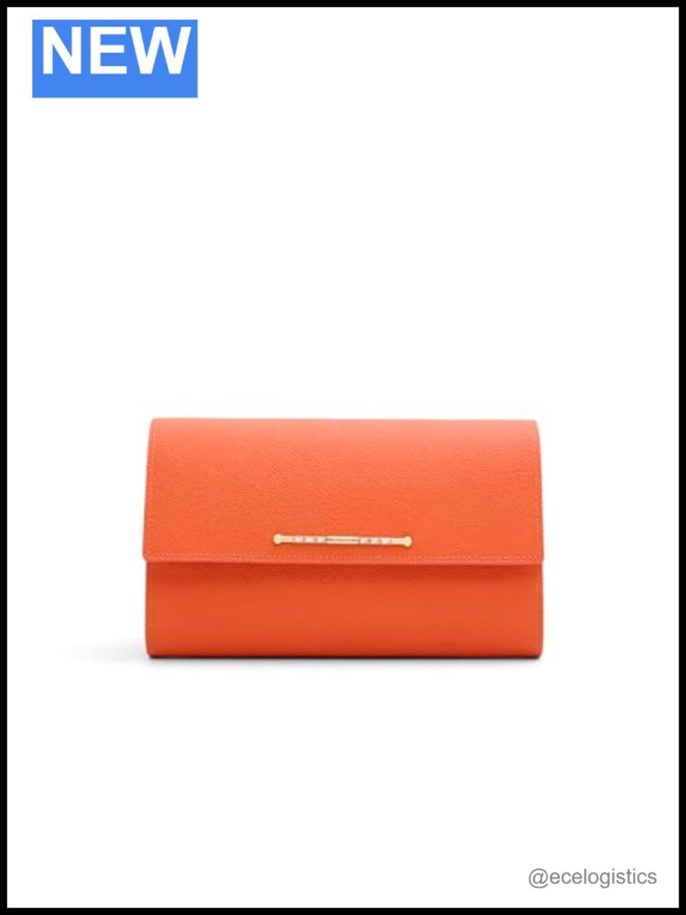 Genuine Leather Clutch Wallet on a Chain with Card Slots
